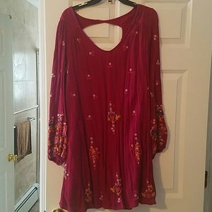 Free People floral tunic dress